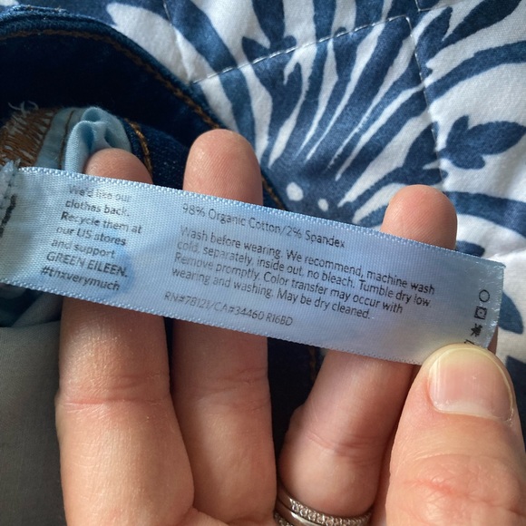 Eileen Fisher Dark Wash Denim Blue Jeans Women’s size 10 - Picture 5 of 8